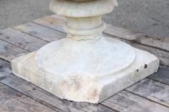19th Century Italian White Carrara Marble Antique Outdoor and Garden Medici Vase - 2528389