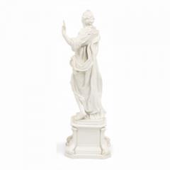 19th Century Italian White Porcelain Decorative Sculpture of Prudence - 4463205