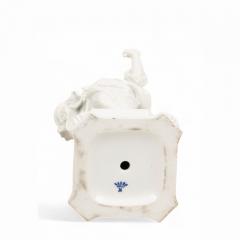 19th Century Italian White Porcelain Decorative Sculpture of Prudence - 4463212