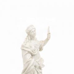 19th Century Italian White Porcelain Decorative Sculpture of Prudence - 4463213