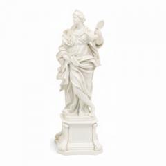 19th Century Italian White Porcelain Decorative Sculpture of Prudence - 4464305