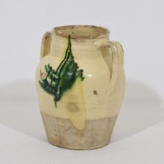 19th Century Italian Yellow Green Glazed Earthenware Jug Jar - 4115688