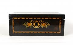 19th Century Jewelry Box With Floral Inlay Works Original Mirror AT ca 1890 - 3948243