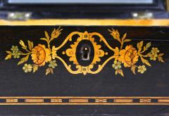 19th Century Jewelry Box With Floral Inlay Works Original Mirror AT ca 1890 - 3948244