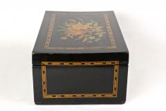 19th Century Jewelry Box With Floral Inlay Works Original Mirror AT ca 1890 - 3948247