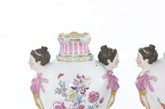 19th Century KPM Pair Gilt Foral Porcelain Decorative Urns - 1821649