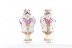19th Century KPM Pair Gilt Foral Porcelain Decorative Urns - 1821654