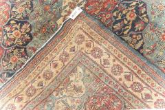 19th Century Kirman Bold Red Dark and Light Blue Handwoven Wool Rug - 2461935