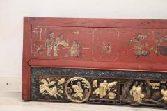 19th Century Lacquered and Carved Wood Wall Panel China Dynasty Quing - 2692054