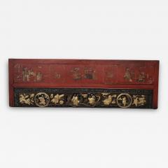 19th Century Lacquered and Carved Wood Wall Panel China Dynasty Quing - 2693278