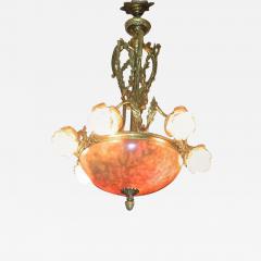 19th Century Large French Ormolu and Alabaster Chandelier - 4751605