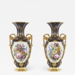 19th Century Large Old Paris Porcelain Vases a Pair - 2474653