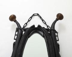 19th Century Leather Horse Collar Mirror - 4545840