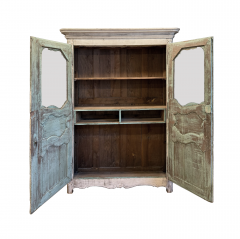 19th Century Limewash French Provincial Louis XV Style Armoire - 4700127