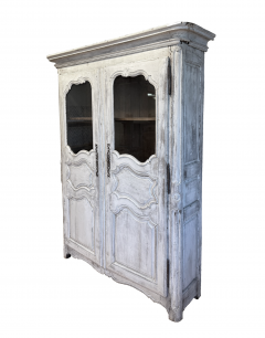 19th Century Limewash French Provincial Louis XV Style Armoire - 4700128