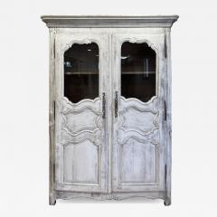 19th Century Limewash French Provincial Louis XV Style Armoire - 4700189