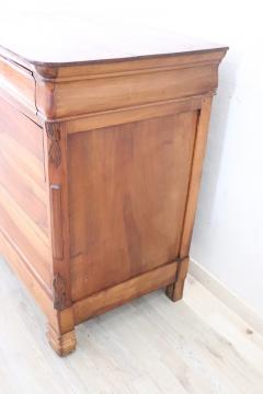 19th Century Louis Philippe Italian Antique Chest of Drawers in Solid Walnut - 4209491