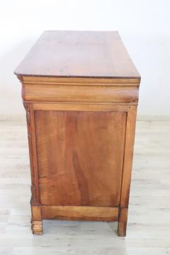 19th Century Louis Philippe Italian Antique Chest of Drawers in Solid Walnut - 4209496