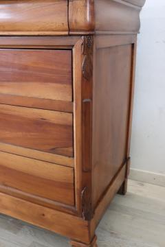 19th Century Louis Philippe Italian Antique Chest of Drawers in Solid Walnut - 4209498