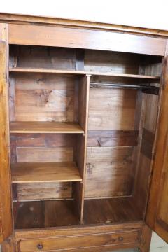 19th Century Louis Philippe Solid Poplar Wood Antique Wardrobe - 4220733