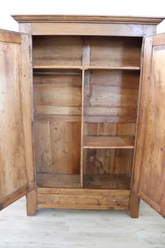 19th Century Louis Philippe Solid Poplar Wood Antique Wardrobe Armoire - 3224954