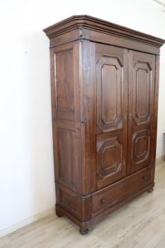 19th Century Louis Philippe Solid Poplar Wood Antique Wardrobe Armoire - 3230884