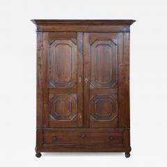 19th Century Louis Philippe Solid Poplar Wood Antique Wardrobe Armoire - 3231972