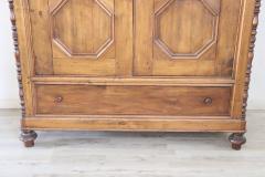 19th Century Louis Philippe Solid Poplar Wood Antique Wardrobe Armoire - 4143031