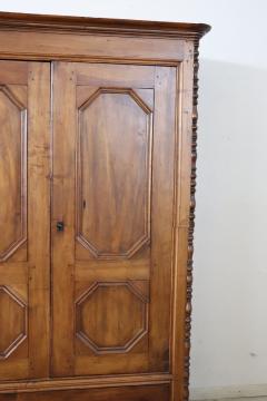 19th Century Louis Philippe Solid Poplar Wood Antique Wardrobe Armoire - 4143034