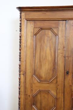19th Century Louis Philippe Solid Poplar Wood Antique Wardrobe Armoire - 4143035