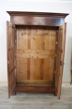 19th Century Louis Philippe Solid Walnut Antique Wardrobe or Armoire - 3519908