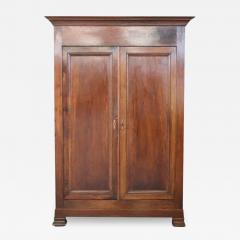19th Century Louis Philippe Solid Walnut Antique Wardrobe or Armoire - 3521195