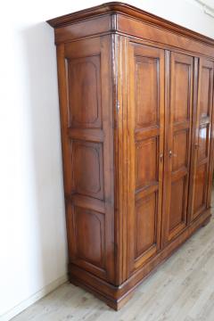 19th Century Louis Philippe Solid Walnut Wood Antique Large Wardrobe - 3577993