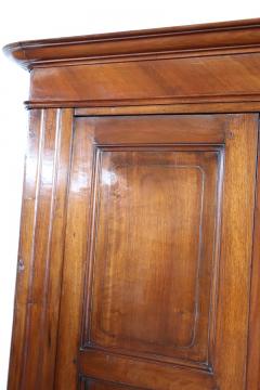 19th Century Louis Philippe Solid Walnut Wood Antique Large Wardrobe - 3577996