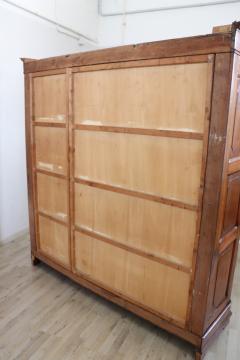 19th Century Louis Philippe Solid Walnut Wood Antique Large Wardrobe - 3577997