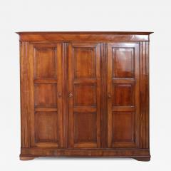 19th Century Louis Philippe Solid Walnut Wood Antique Large Wardrobe - 3590733