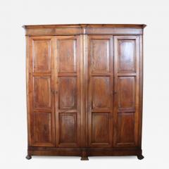 19th Century Louis Philippe Solid Walnut Wood Antique Large Wardrobe - 4209668