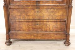 19th Century Louis Philippe Walnut Antique Wardrobe or Armoire with Mirror - 2823331