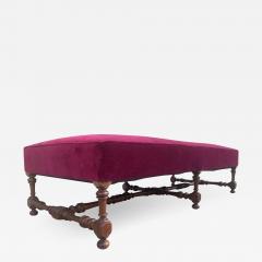 19th Century Louis XIV Style Walnut Carved Bench - 1509245