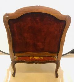 19th Century Louis XV Style Armchair Bergere Petite and Gros Point Upholstery - 2490581