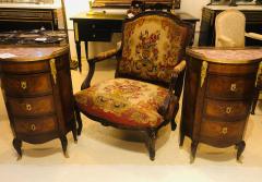 19th Century Louis XV Style Armchair Bergere Petite and Gros Point Upholstery - 2955419