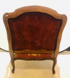 19th Century Louis XV Style Armchair Bergere Petite and Gros Point Upholstery - 2955421