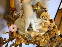 19th Century Louis XVI Gilt Bronze Meissen and Sevres Parian Chandelier - 2934448