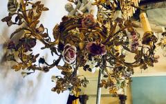19th Century Louis XVI Gilt Bronze Meissen and Sevres Parian Chandelier - 2934450