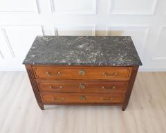 19th Century Louis XVI Style Chest of Drawers with Marble Top - 4821346