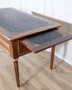 19th Century Louis XVI Style Mahogany Double Sided Desk with Leather Top - 4402317