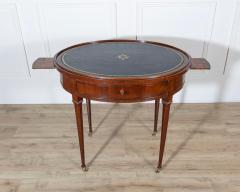 19th Century Louis XVI Style Multifunction Oval Mahogany Table with Triple Tops - 4402333