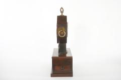 19th Century Mahogany Brass Inlay Desk Clock - 2471622