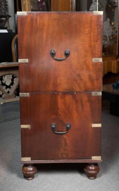 19th Century Mahogany Campaign Chest - 434192
