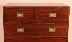 19th Century Mahogany Campaign Or Marine Chest Of Drawers - 2992194